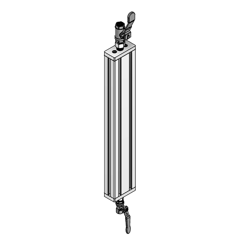 32-4590PNEU-1SS MODULAR SOLUTIONS PNEUMATIC MOUNTING PLATE 45MM X 90MM COVER PLATE - NO MOUNTING HOLES